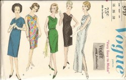 5727 VOGUE EZ 63 COWL DRESS LENGTHS SLVS OR NOT PATTERN 16